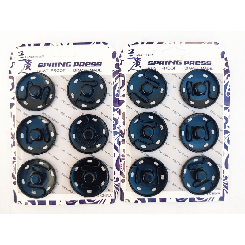 Кнопка пришивна 30 мм чорна