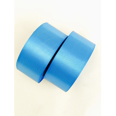 Атласна тасьма 4 см 33м блакитна