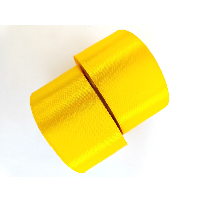 Атласна тасьма 4 см 33м жовток
