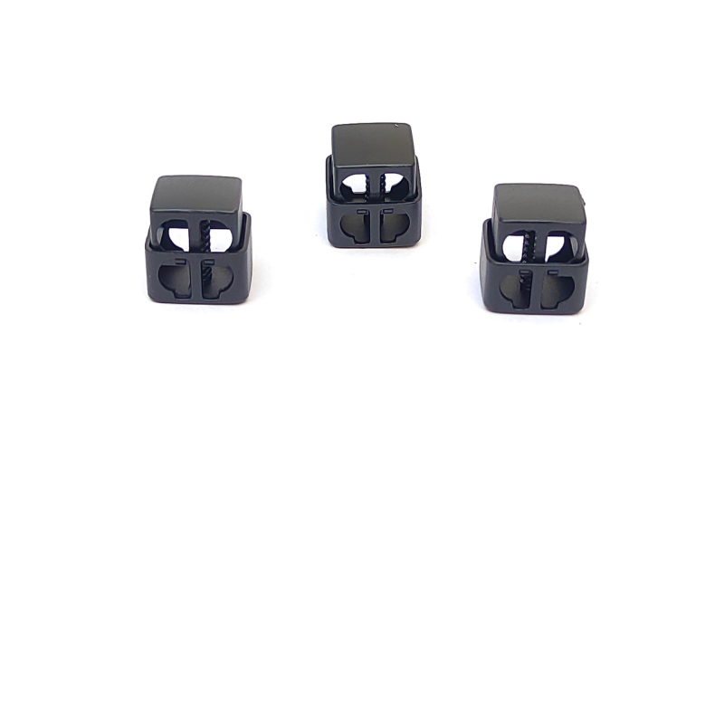 Фіксатор для шнура квадратний металевий чорний