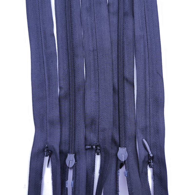 Потаємна блискавка 60 см бавовняна чорна