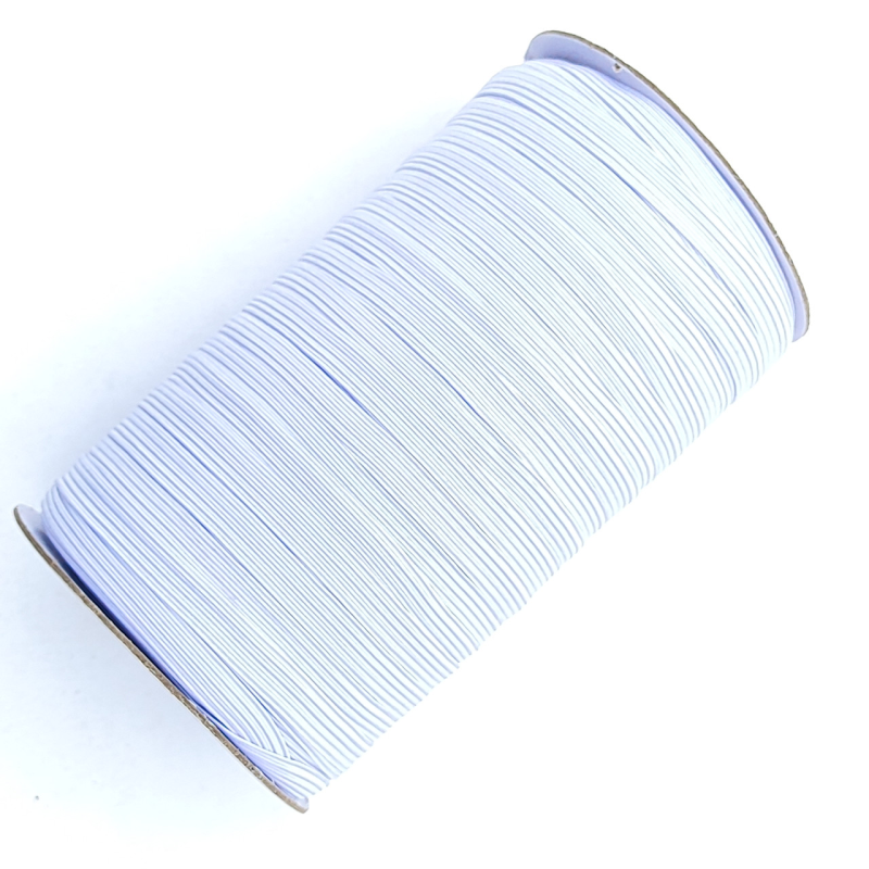 Резинка для одягу ,8 мм 100 м біла