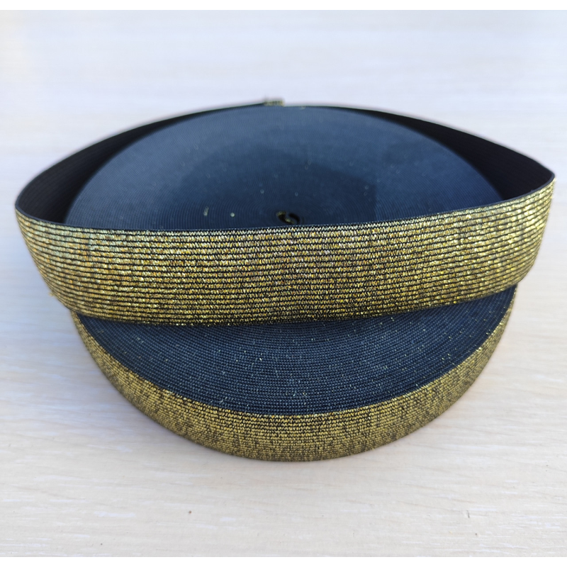 Резинка 4 см чорне золото