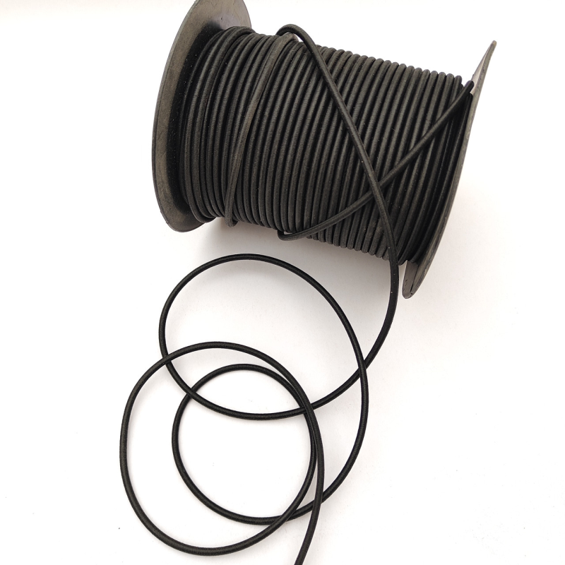 Резинка капелюшна - кругла 5 мм чорна Резинка капелюшна - кругла 5 мм чорна