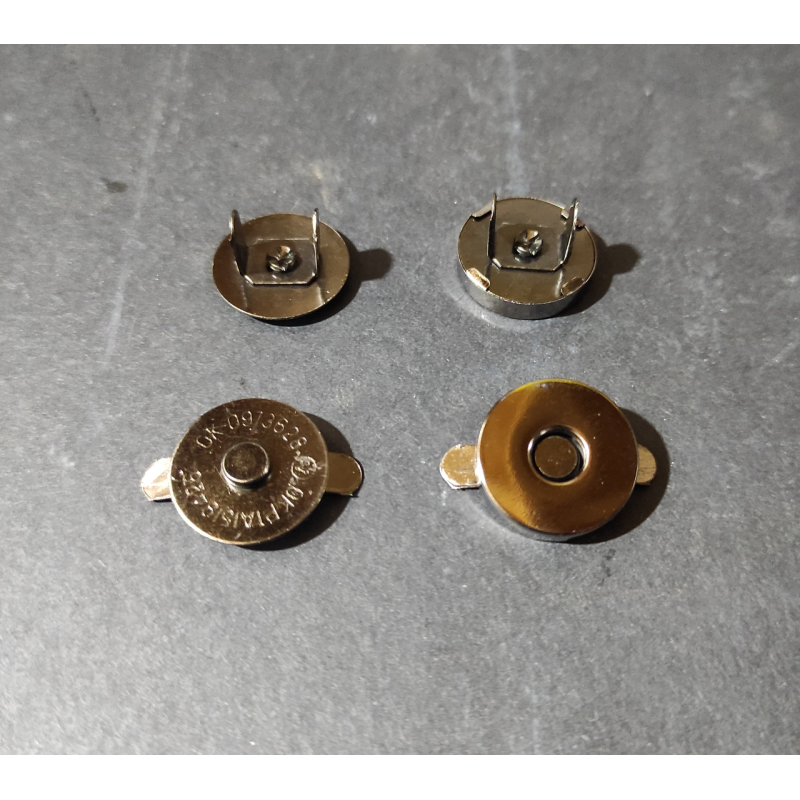 Кнопка магніт сумочна , 17 мм темний нікель