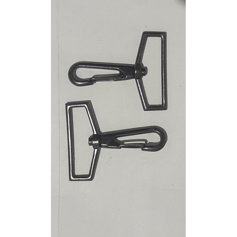 Карабин 4 см темний нікель