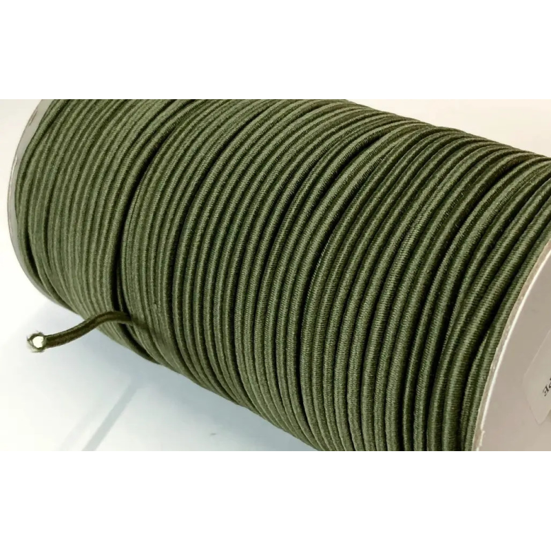 Гумка кругла  - капелюшна 3 мм Хакі