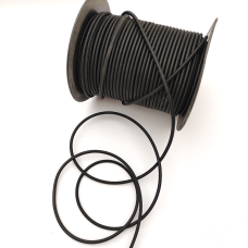 Резинка капелюшна - кругла 4 мм чорна