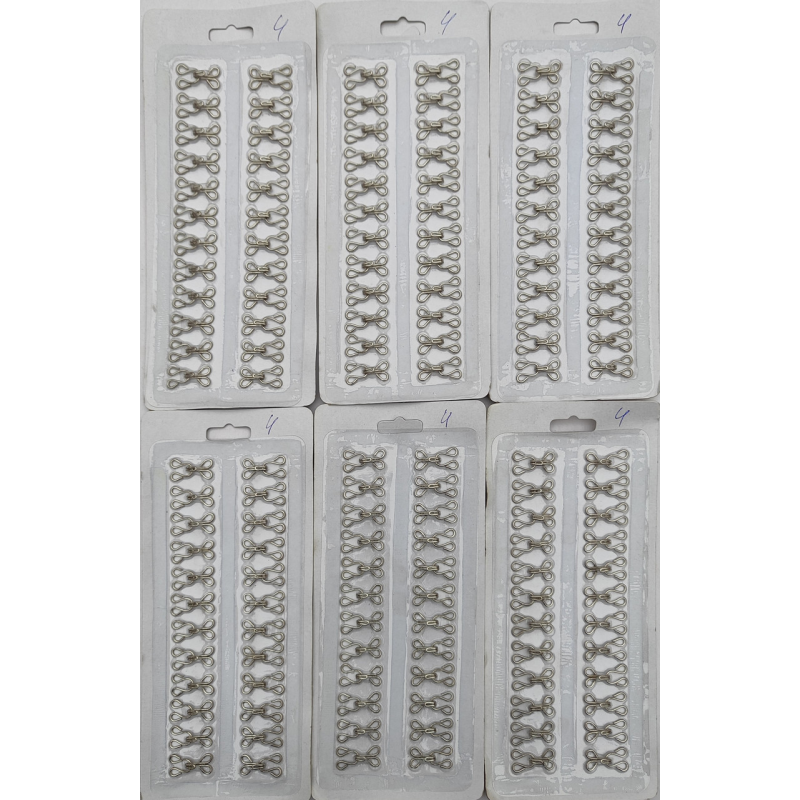 Гачок  пишивний №4 металевий, нікель