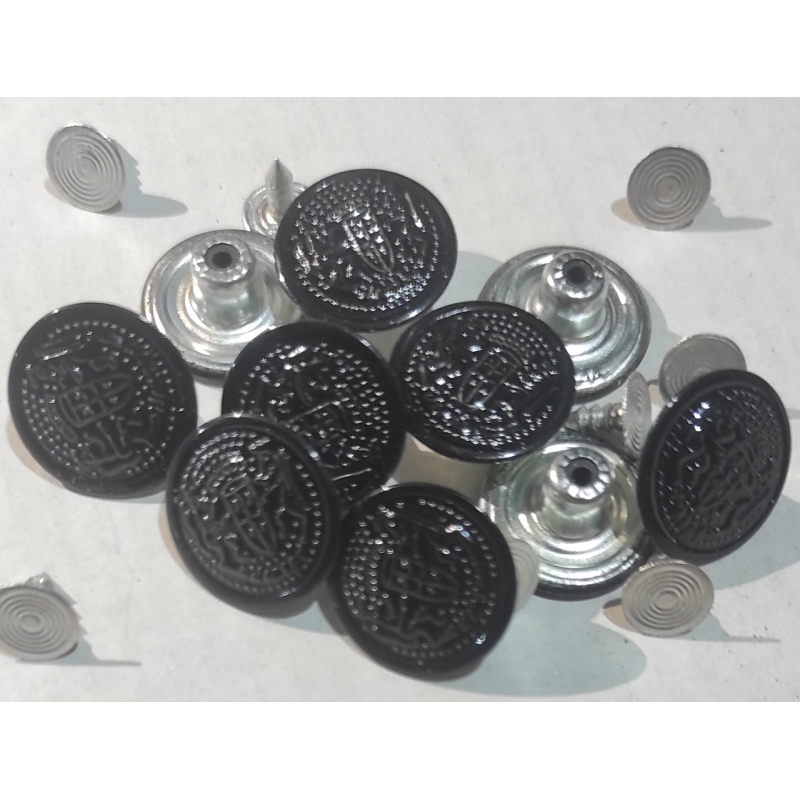 Гудзик  джинсовий  17мм чорна