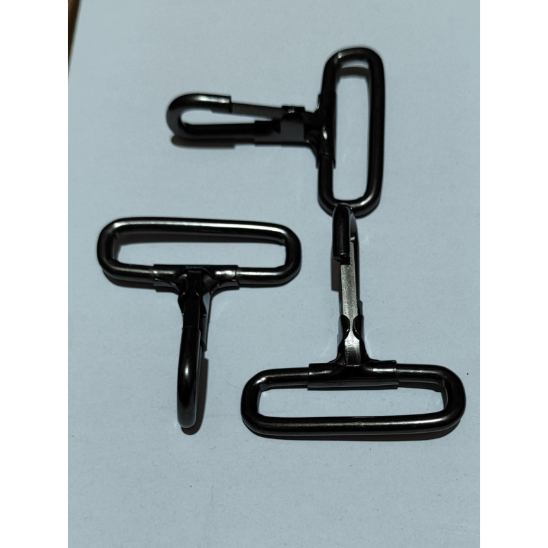 Карабин 4 см темний нікель